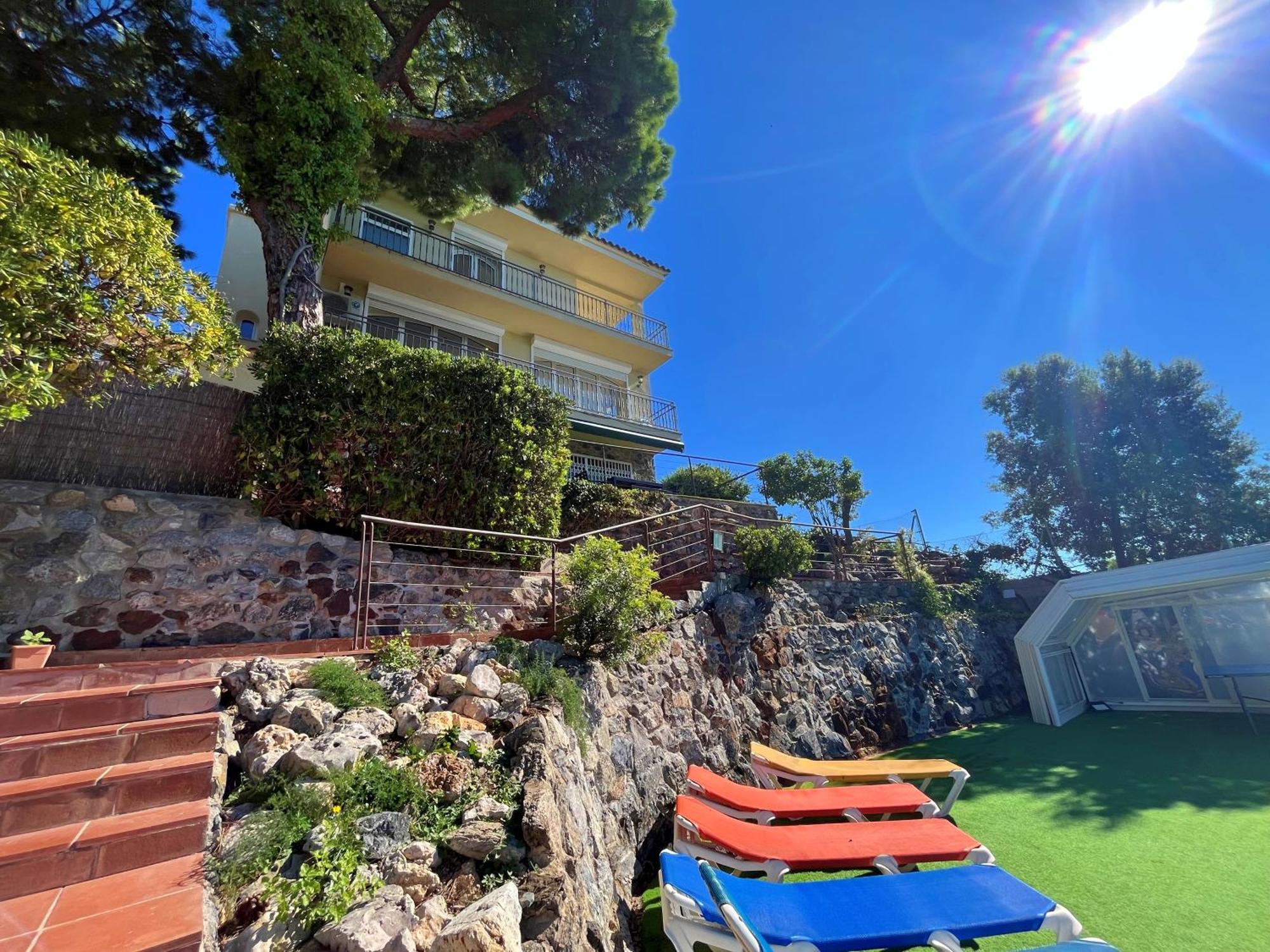 Villa con piscina privada climatizada Santa Susanna Exterior foto