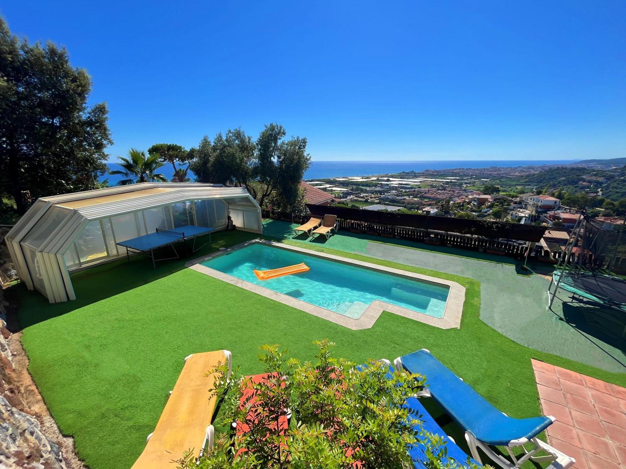 Villa con piscina privada climatizada Santa Susanna Exterior foto